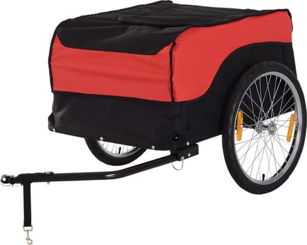 HOMCOM fietsaanhanger - twee reflectoren - zwart