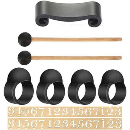 9-delige Tong Drum Accessoires Set Tank Drum Bevestigingen met Mallets Vinger Picks Sleeves Notities 9Pcs groen