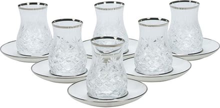 BRICARD MAGNOLIA THEEGLAZEN SET | ZILVER 12-DELIG