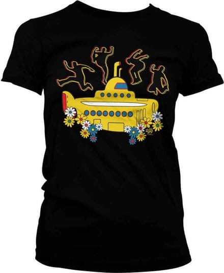 The Beatles Dames Tshirt -S- Yellow Submarine Zwart
