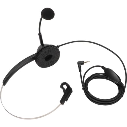 H360‑2.5VA Enkelzijdige Headset Zwart Volume Regeling Monaurale Koptelefoon voor 2,5 mm Stekker