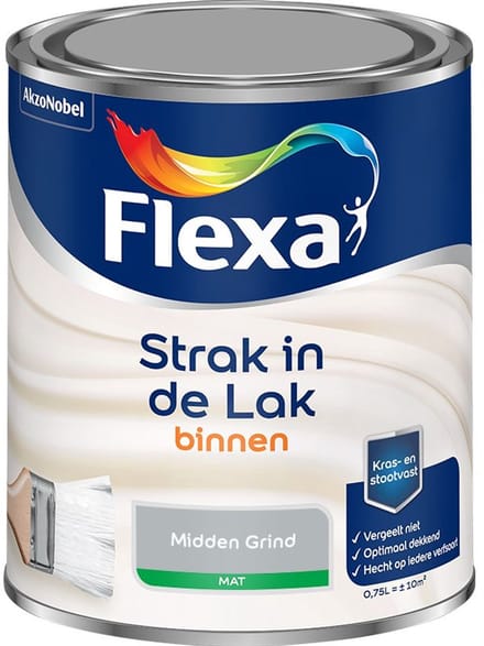 Flexa - Strak In De Lak Binnenlak Mat - Midden Grind - Mengverf - 750 Ml