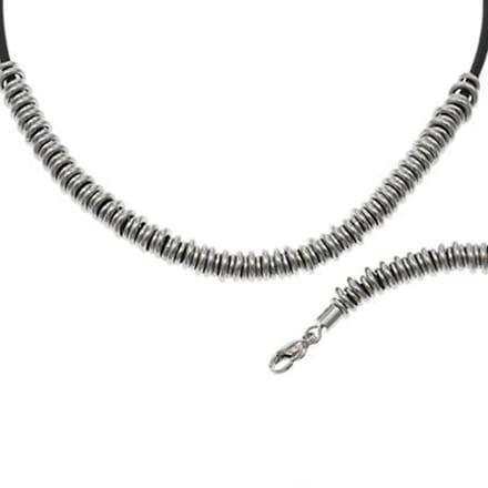 Slate - Stalen schakelarmband 20 cm - Met stalen ringen als tussenstuk
