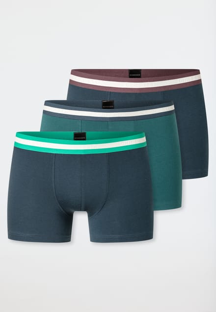 Shorts, set van 3, donkerblauw/groen - 95/5 152