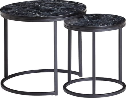 Sky Style Lily Ronde Bijzettafel Set Zwart