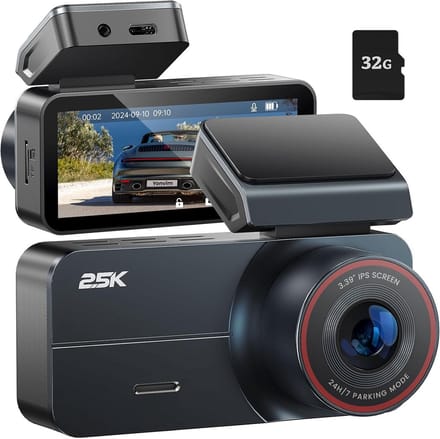 Auto Dashcam 2.5K QHD met 3.4 inch IPS Scherm