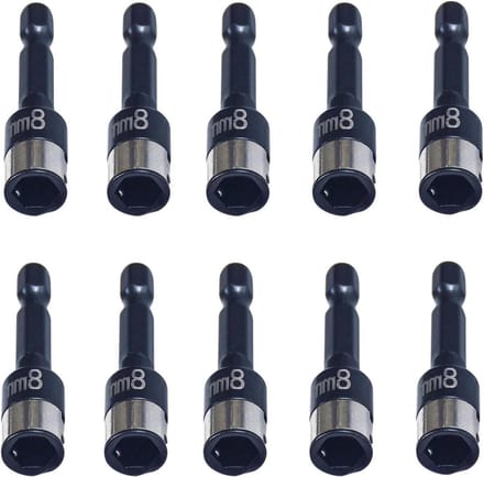 Hex Adapter Set - Moer Driver - Mechanisch Repareren - Niet-magnetisch Ontwerp - 10 Stuks - A