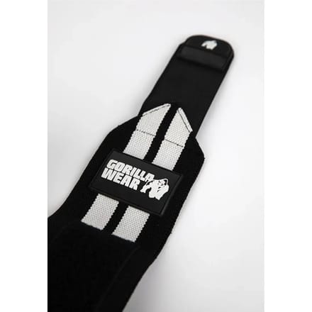 Gorilla Wear Elbow Wraps - Zwart/Wit - 150 cm