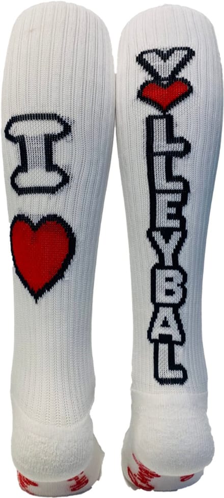 Hingly I love volleybal sokken Black White Red maat 36-40