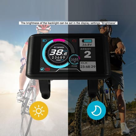 Elektrische Fiets Ombouwset 26A 3 Modi Controller UKC1 Display Paneel 108 2 Duimgas F 8C gray