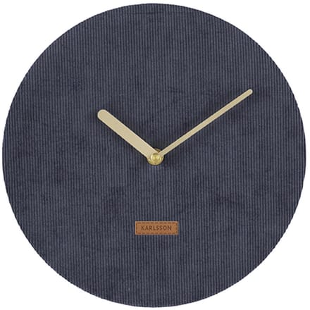 Karlsson Wandklok Corduroy - Donker Blauw - Ø25cm