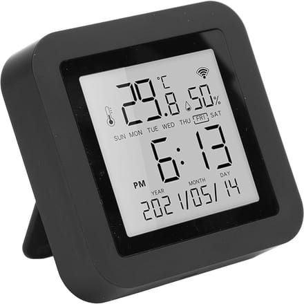 Digitale Hygrometer Thermometer LCD Backlit Display Gegevensopslag Slimme Temperatuur Vochtigheidsmeter white