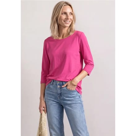Shirt met 3/4-mouwen en een boothals