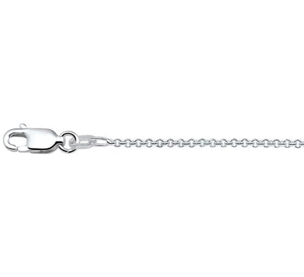 YO&NO - Ketting - Zilver - Anker rond -  1,4 mm -  41 + 4 cm - Zilver 925