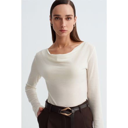 Fitted Wol Gebreide Coltrui Blouse