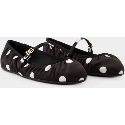 Ballerina's - Dolce&Gabbana - Katoen - Zwart/Wit