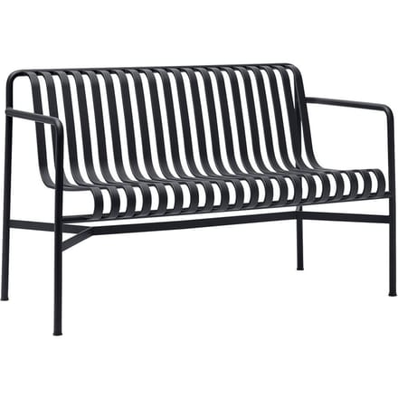 HAY - Palissade Dining Bench - antraciet - zwart