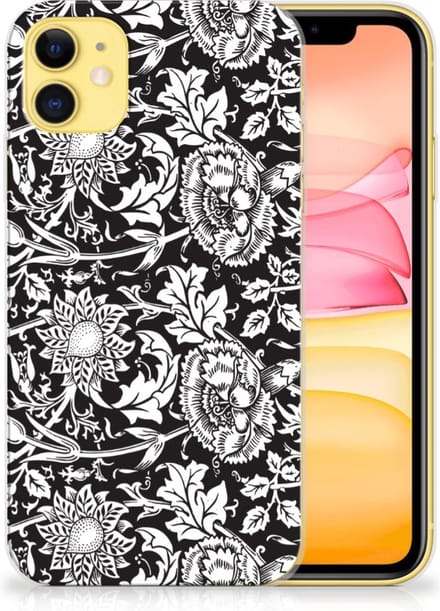 Apple iPhone 11 TPU Case Black Flowers