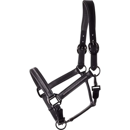 HARRY'S HORSE HALSTER LEDER METALLIC Zwart-donkergrijs