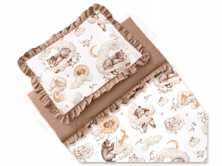 Luxe Katoenen Kinderledikant Dekbedovertrek 90x120 met Ruches