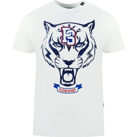 Plein Sport PS Tiger Logo Witte T-Shirt