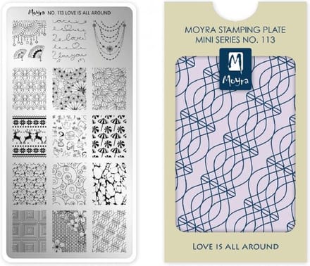 Moyra Mini Stamping Plate 113 Love Is All Around