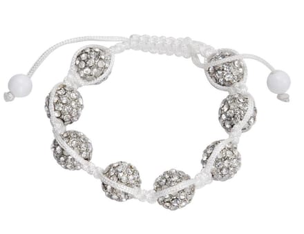 Behave Geknoopte armband met kralen en steentjes