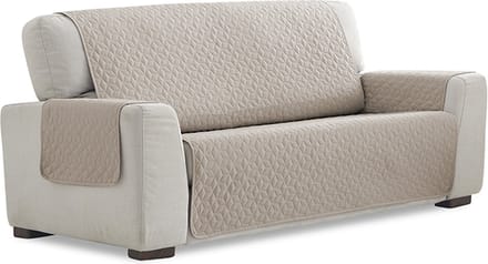 Fauteuilbeschermer Geo Quilt - 55cm breed - Linnen - Teflon beschermlaag - Anti-slip onderkant