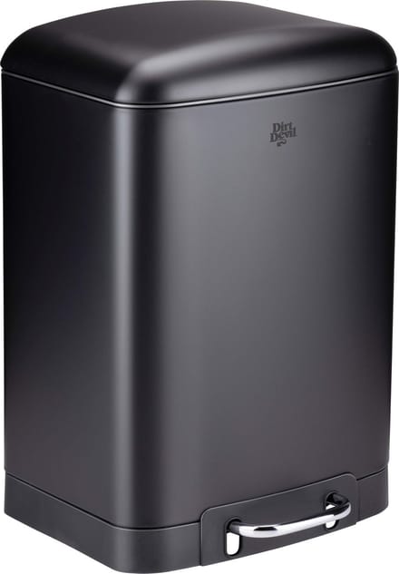 Dirt Devil Pedaalemmer 12 Liter - Prullenbak Badkamer - RVS - Zwart