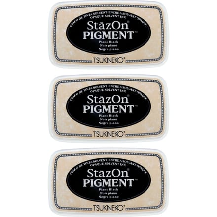 StazOn Pigment stempelkussen zwart, set van 3