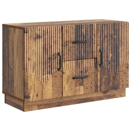 vidaXL - Dressoir - Oud - hout - 89 - x - 34,5 - x - 57 - cm - Bewerkt - hout