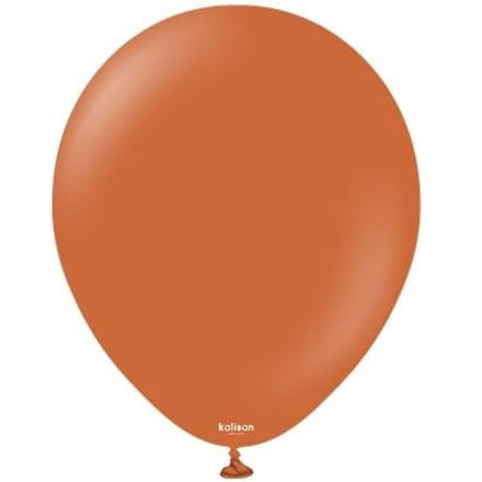Ballons Kalisan Rétro Orange Rouille, Orange, 30 Cm, 100 Pcs.