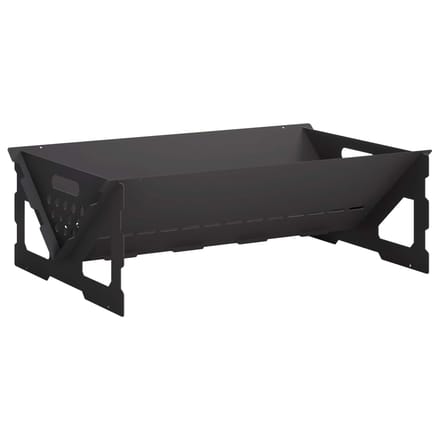 vidaXL - Vuurkorf - Zwart - 60 - x - 40 - x - 20 - cm - Staal