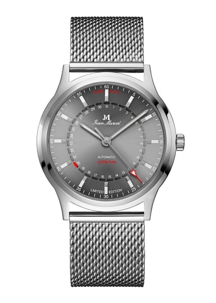 Jean Marcel Stealth - horloge - grijs - Milanese band zilver - 41 mm