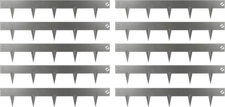 Talen Tools - Borderrand - Kantopsluiting - Gegalvaniseerd - Koppelbaar - 100 x 7,5 cm - 10 stuks