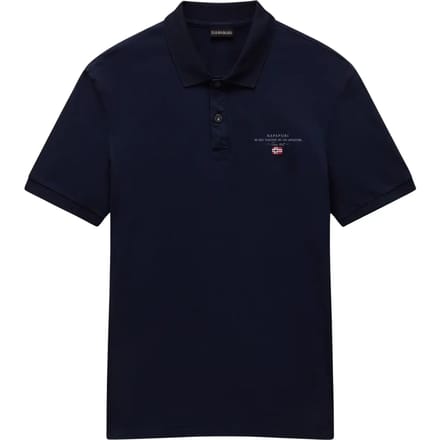 Classic Short Sleeve Polo with Button Fastening - Blue Polo Shirts