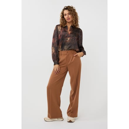 EsQualo Blouse Basic Sneaky Eve Print Größe: 36 | Longsleeves Outlet | Damen