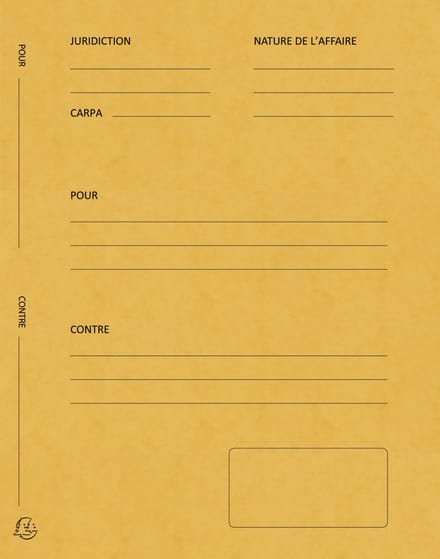 Exacompta 5x Pak van 25 pleidooimappen Voor/tegen versterkt karton 25x32cm - Geel - 220109E