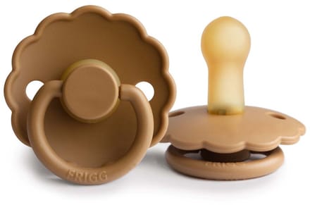 Frigg fopspeen latex - Daisy - cappuccino / 6-18 maanden