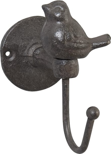 Clayre & Eef Wandhaak 5x10x8 cm Bruin Ijzer Rond Kapstok