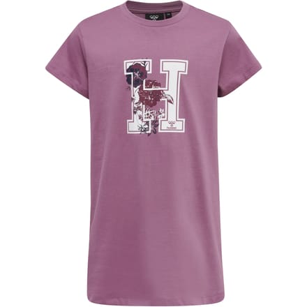 Hummel kinderjurk met korte mouwen Hmlarchitecture T-shirtjurk S/S 214574
