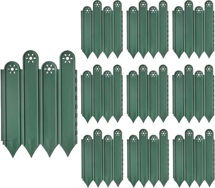 Tuinrand Begrenzing - Bloembed Gazon - Tuin Organiseren - Moeiteloze Installatie - 10 Elementen - Groen