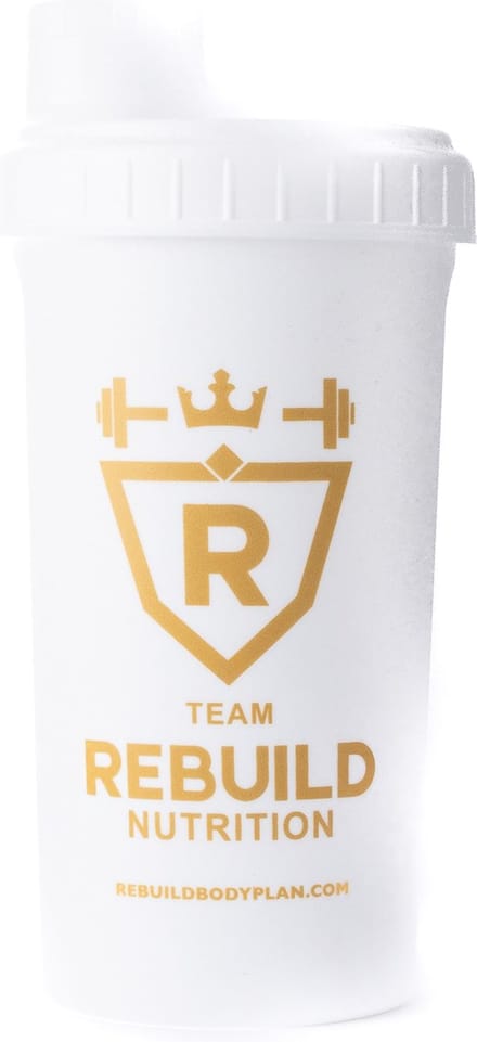 Rebuild Nutrition - Shakebeker - 700 ml - Wit - Handige Mixer voor Eiwitshakes en Drankjes