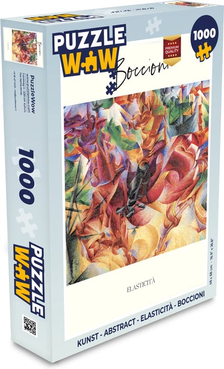 Puzzel Kunst - Abstract - Elasticità - Boccioni - Legpuzzel - Puzzel 1000 stukjes volwassenen