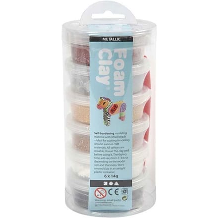 Foam Clay®, 6x14 gr, kleuren assorti