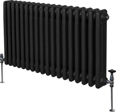 Traditionele 3 kolom radiator - zwart - 600x832mm - 4331 btu