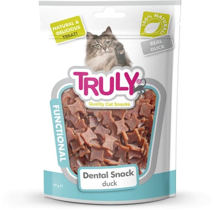 Truly Cat Dental Snack met Eend - Mondverzorging - 20 x 50 gr - Voordeelverpakking