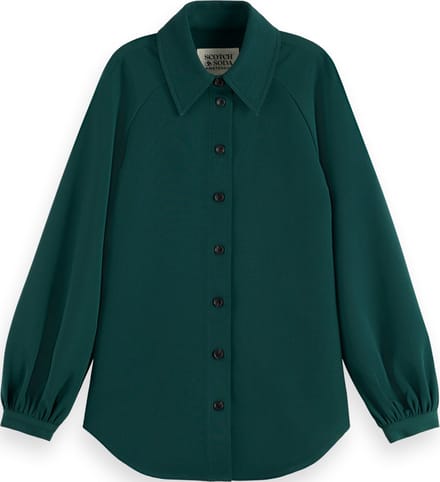 Scotch & Soda CREPE PEASANT SLEEVE OVERSHIRT Dames Overhemd - Maat 38