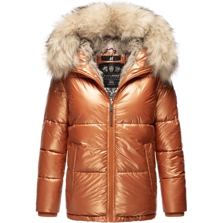 Navahoo Premium Dames Winterjas Tikunaa – Puffer Look, Warm & Met Kunstbontkraag