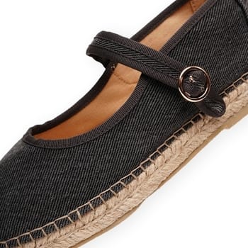 Ballerina's Paez Mary Jane Raw W - Essential Charcoal